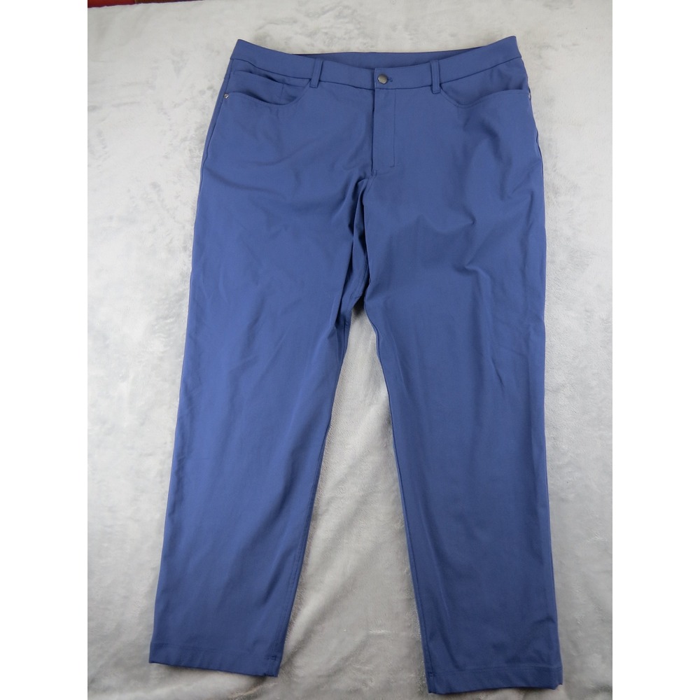 Lululemon Mens Pants 40 Blue Stretch Performance 5 Pocket Casual